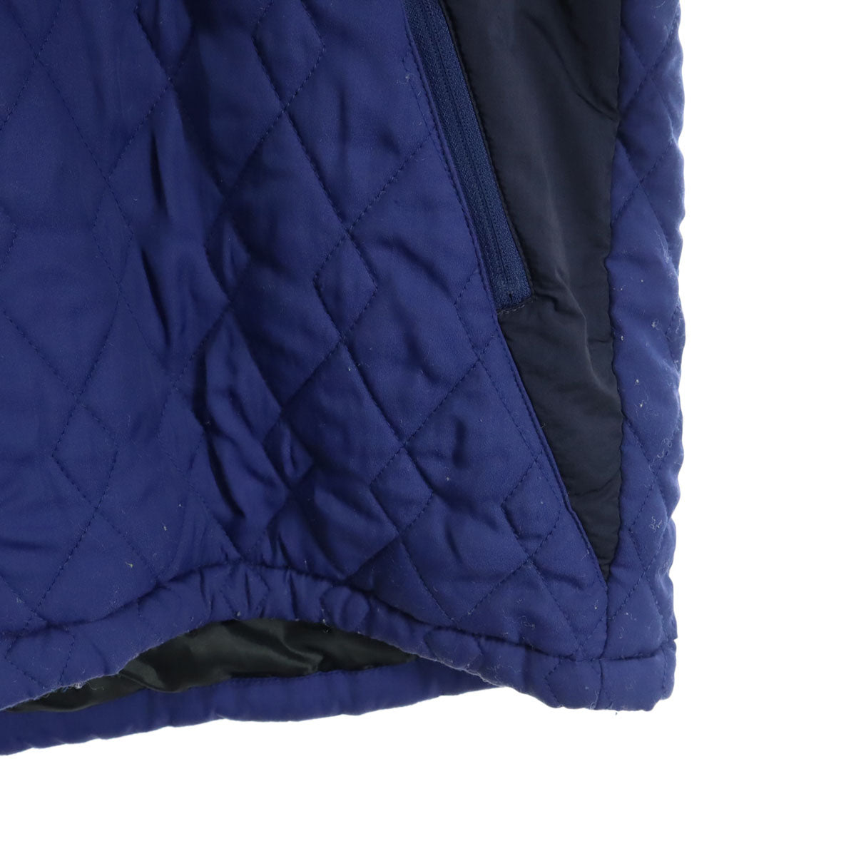 goslow caravan ゴースローキャラバン ロゴ 長袖 フード 中綿ジャケット 3 ブルー メンズ