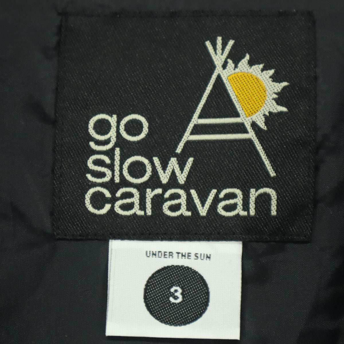 goslow caravan ゴースローキャラバン ロゴ 長袖 フード 中綿ジャケット 3 ブルー メンズ