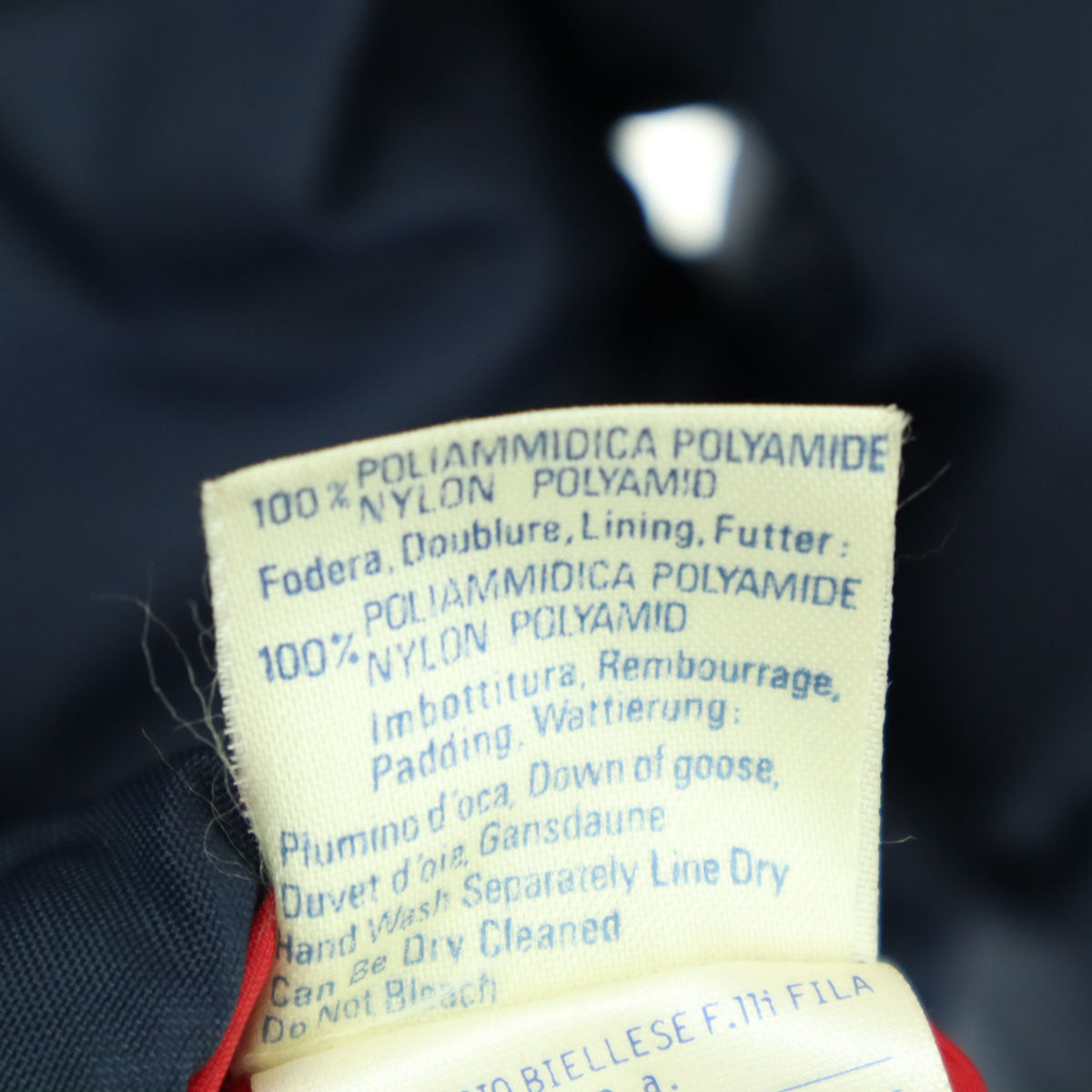 FILA フィラ 90s イタリア製 オールド 長袖 中綿入り フーディジャケット 36 ネイビー ウエスタンヨーク メンズ