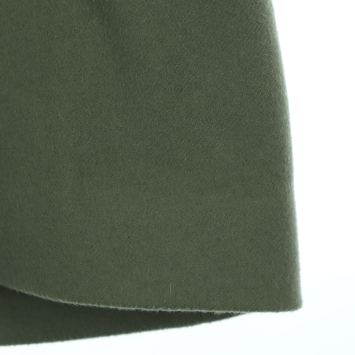 美品 Curensology カレンソロジー 長袖 ベルト付き ノーカラー ガウンコート F カーキ レディース