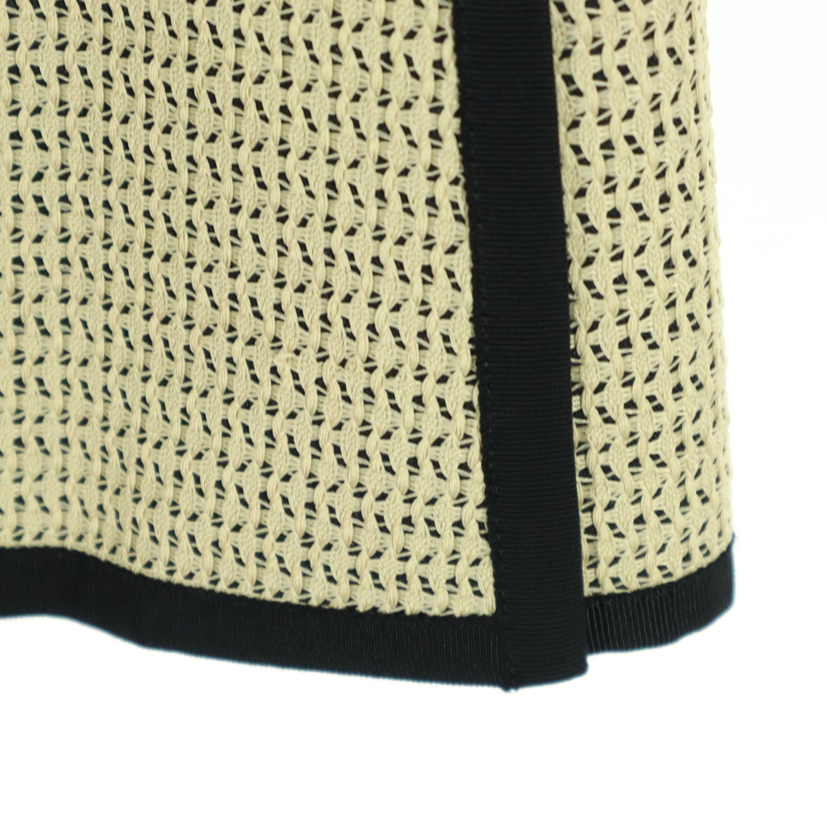 美品 ADORE アドーア 日本製 ツートンカラー ロング丈 バイピング スカート 38 ベージュ系 レディース