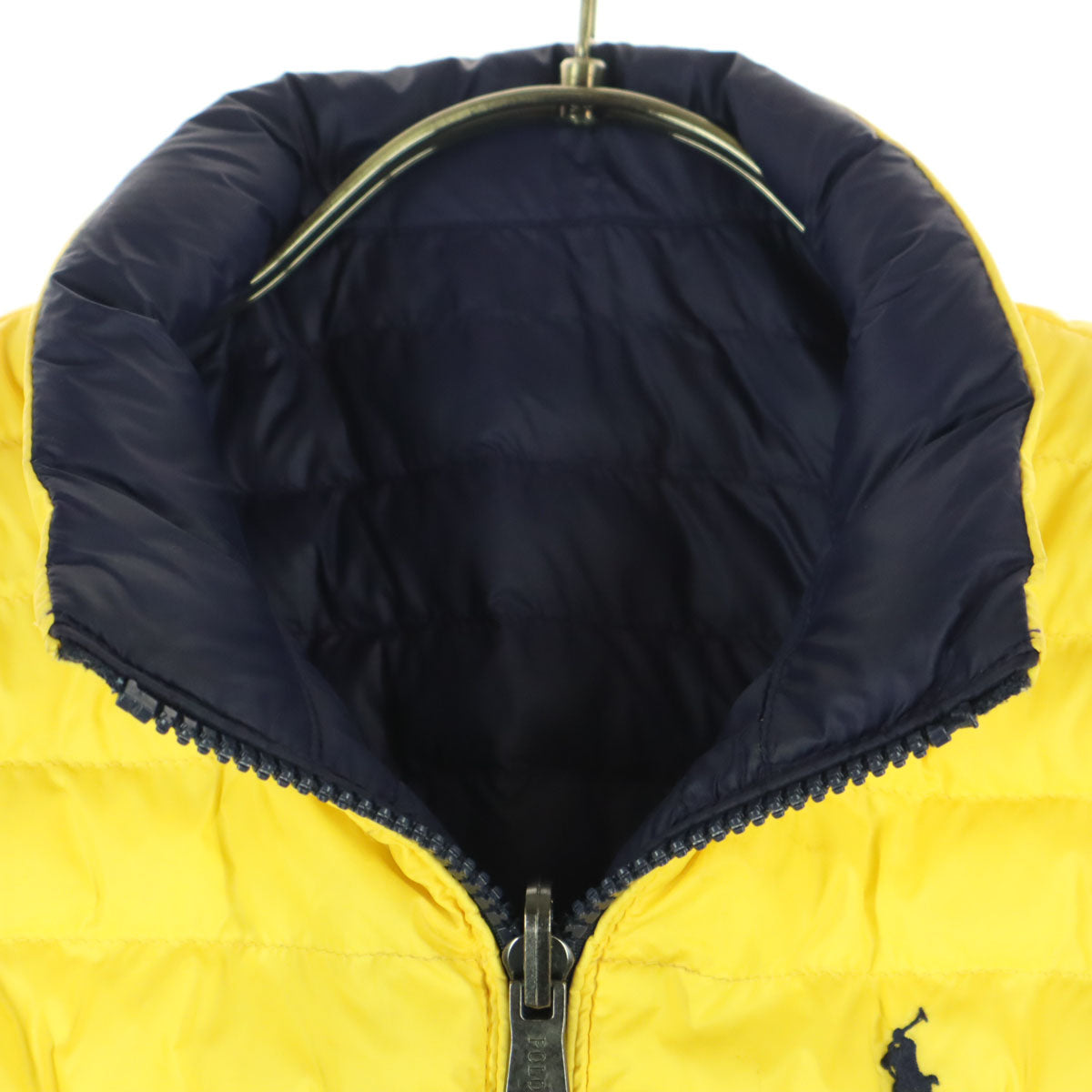 POLO ポロ リバーシブル 中綿ジャケット 110 イエロー RALPH LAUREN ネイビー キッズ