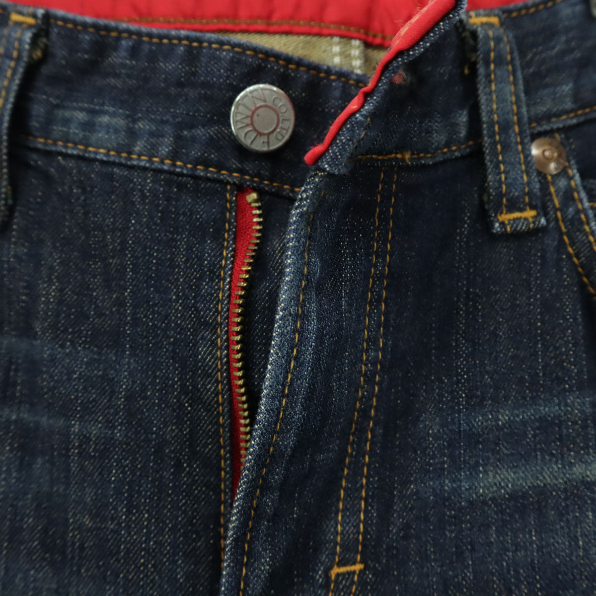 EDWIN エドウィン MOTORHEAD モータヘッド コラボ ライダース ワイルドファイア デニムパンツ L ブルー 膝 プロテクター付属 メンズ