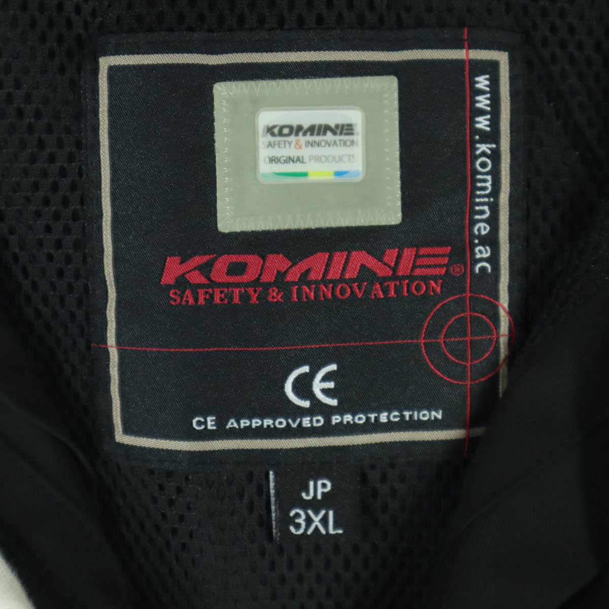 KOMINE コミネ ワンポイントロゴ ツートンカラー 長袖 バイク ツーリング ウインドブレーカー 3XL ブラック メンズ