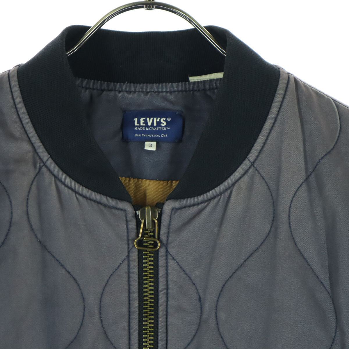 Levi's リーバイス MADE & CRAFTED 長袖 中綿 キルティングジャケット 2 グレー系 メンズ