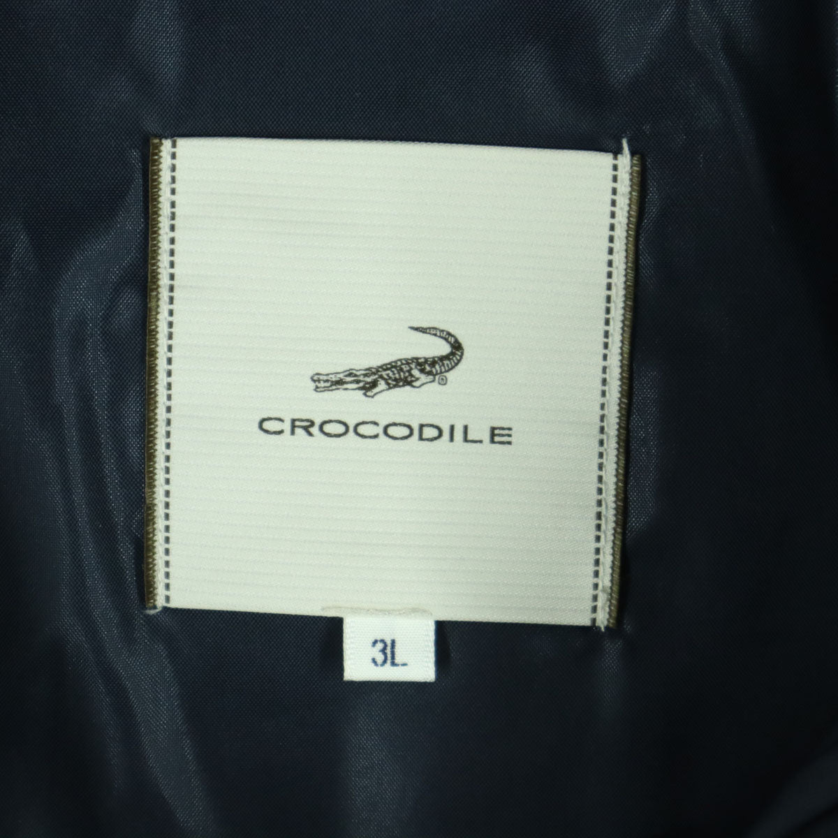 美品 CROCODILE クロコダイル 長袖 ダウンコート 3L ブラック フード付属 レディース