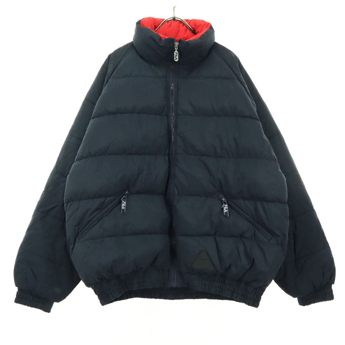 FILA フィラ 90s オールド 長袖 ダウンジャケット L ブラック系 メンズ