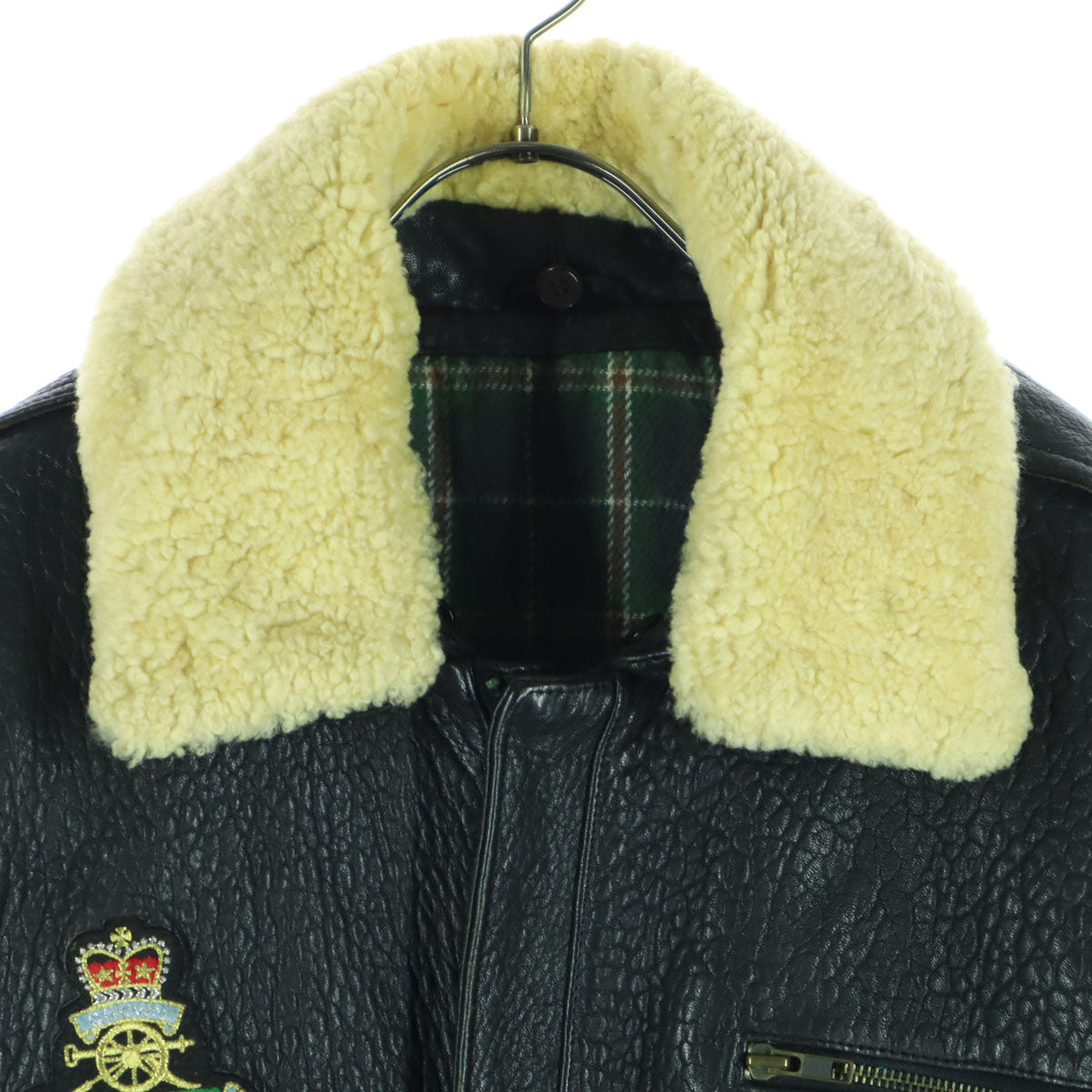 westbury ワッペン 長袖 G-1タイプ レザージャケット ブラック フライトジャケット メンズ