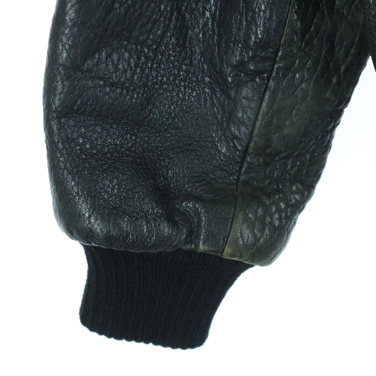 westbury ワッペン 長袖 G-1タイプ レザージャケット ブラック フライトジャケット メンズ