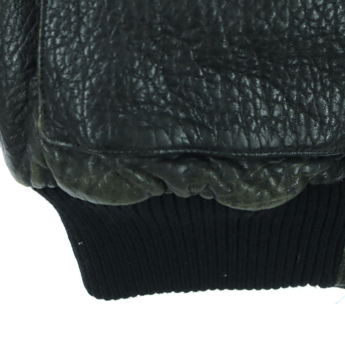 westbury ワッペン 長袖 G-1タイプ レザージャケット ブラック フライトジャケット メンズ