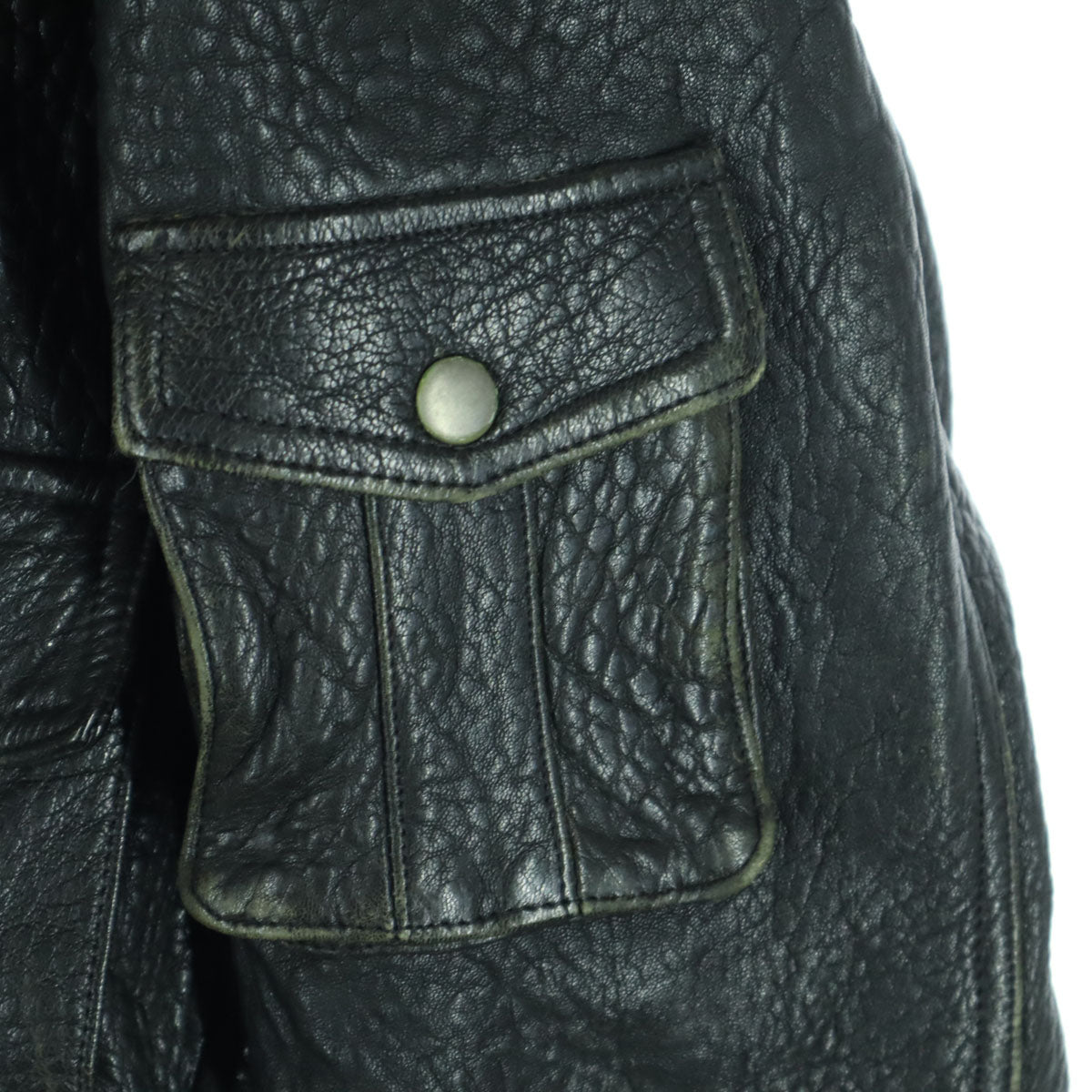 westbury ワッペン 長袖 G-1タイプ レザージャケット ブラック フライトジャケット メンズ