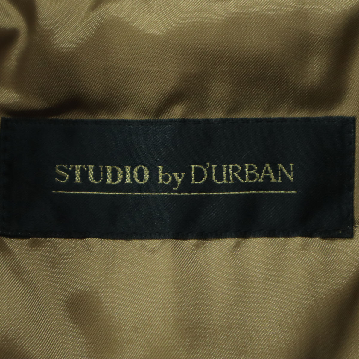 STUDIO by D'URBAN スタジオバイダーバン 長袖 ダウンコート M カーキ フード収納 メンズ