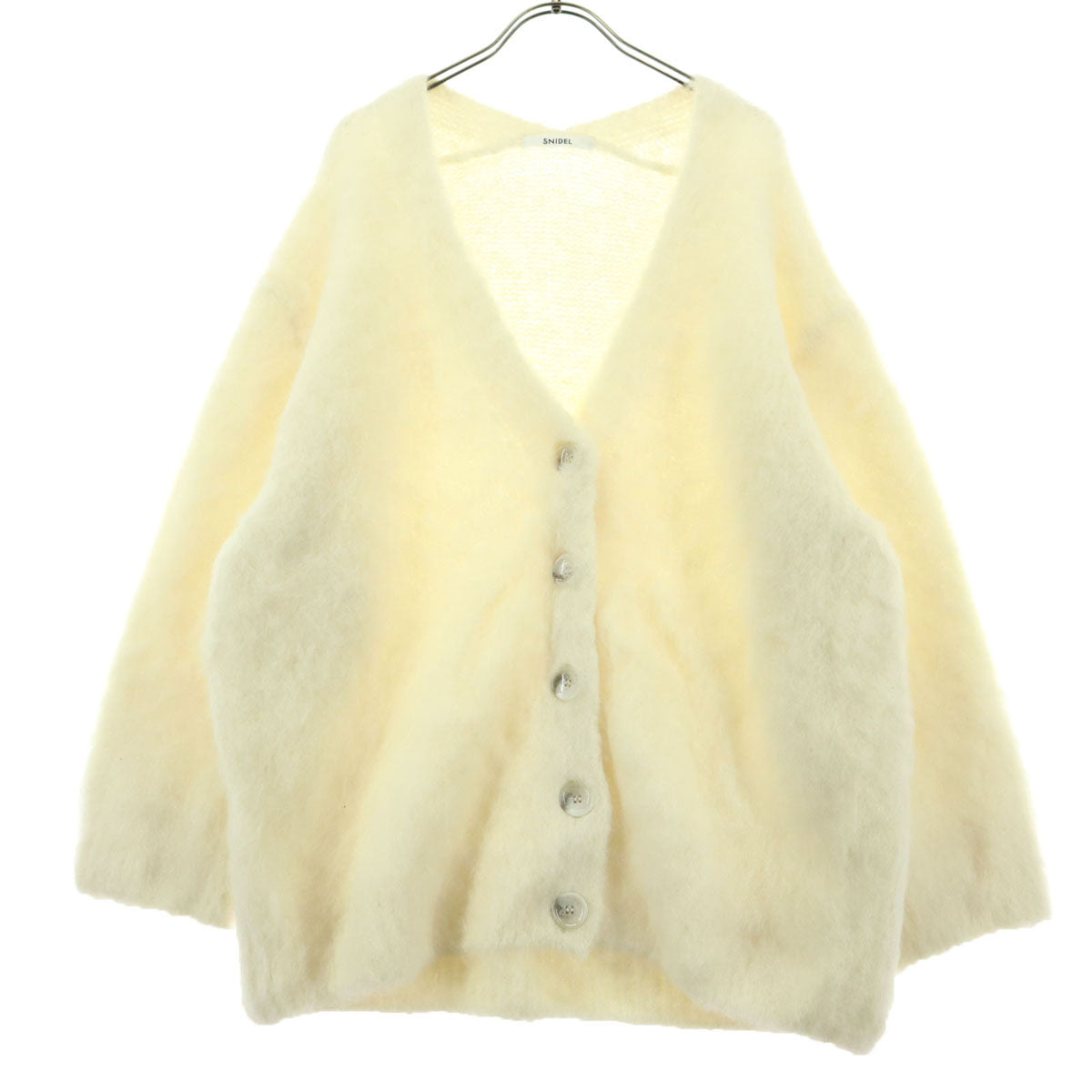 美品 SNIDEL スナイデル 長袖 アルパカ混 シャギー ニットカーディガン F アイボリー SWNT235124 レディース