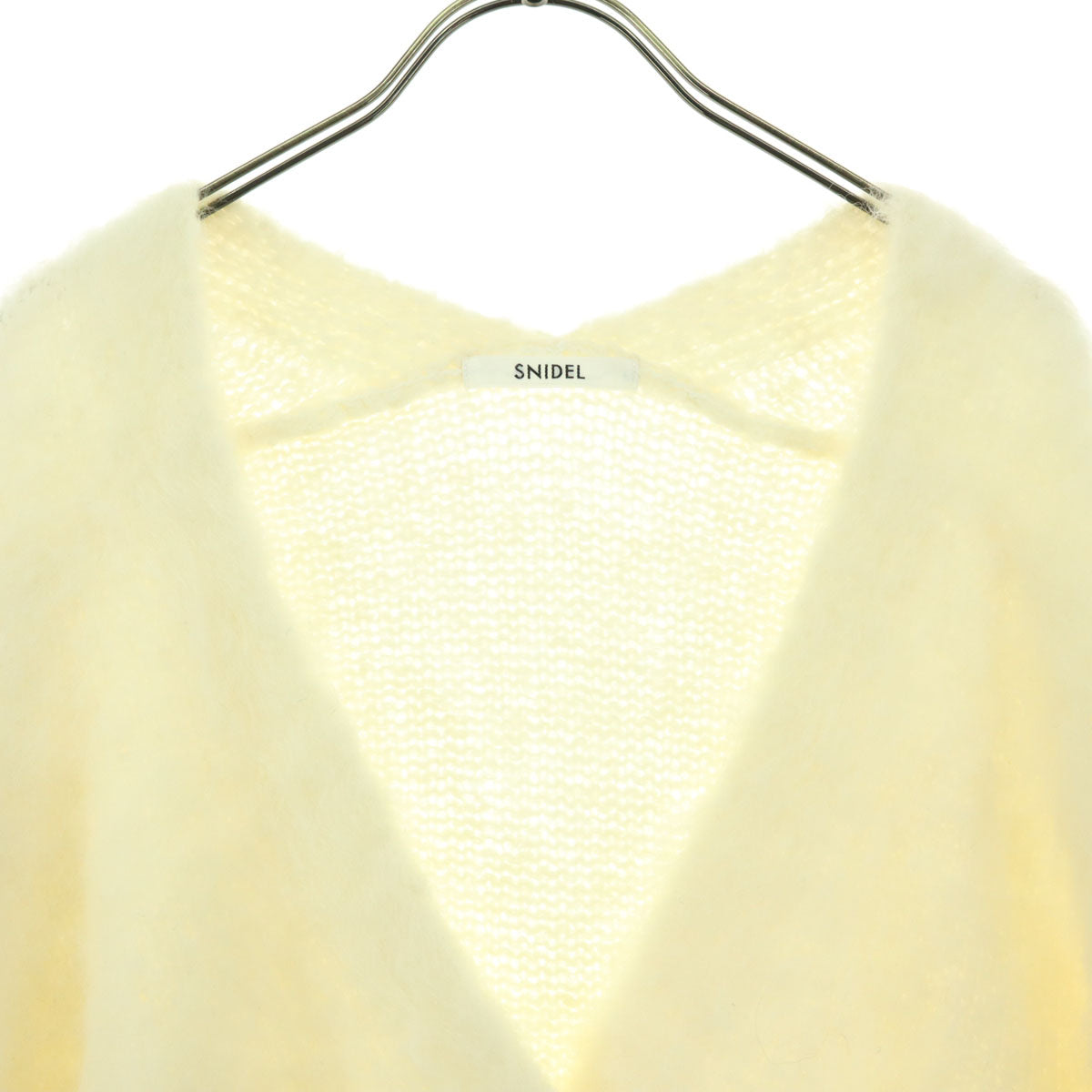 美品 SNIDEL スナイデル 長袖 アルパカ混 シャギー ニットカーディガン F アイボリー SWNT235124 レディース