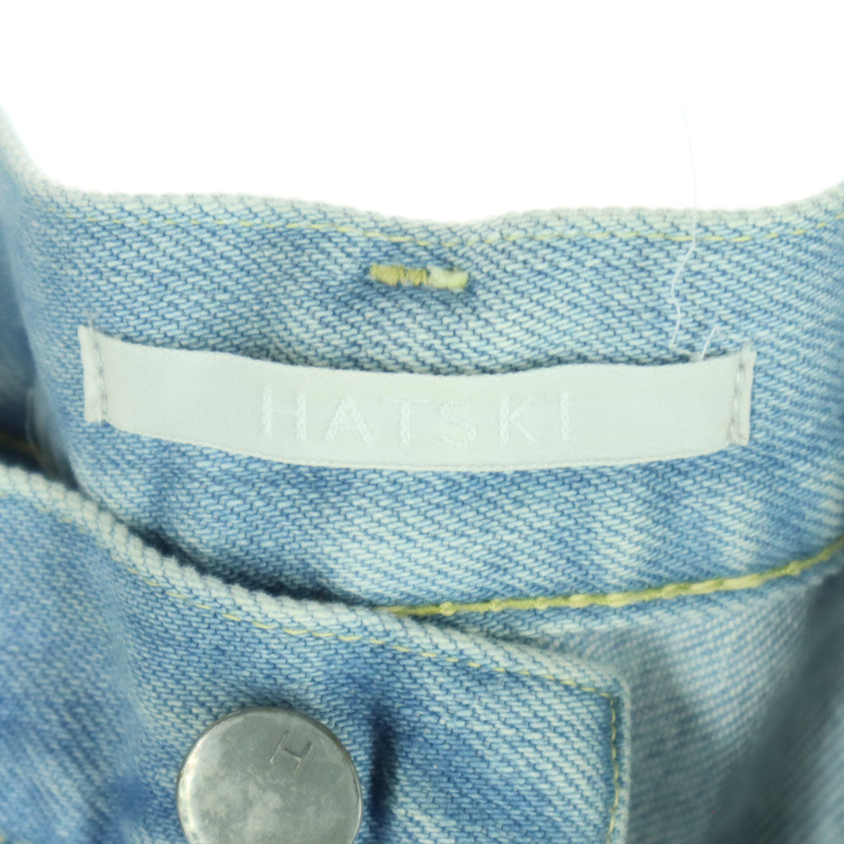 HATSKI ハツキ 日本製 ワイドデニムパンツ 3 ブルー メンズ