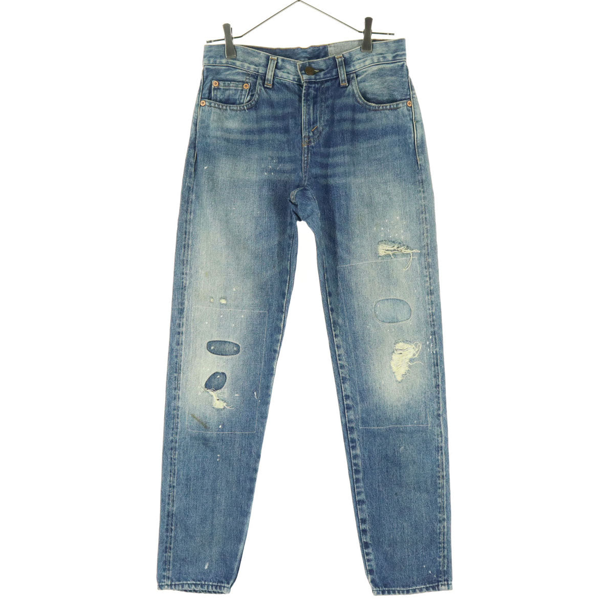 Levi's リーバイス 50-0217 LVC ダメージ加工 スリムデニムパンツ w26 ブルー ヴィンテージクロッシング レディース