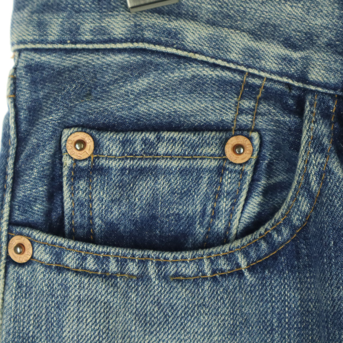 Levi's リーバイス 50-0217 LVC ダメージ加工 スリムデニムパンツ w26 ブルー ヴィンテージクロッシング レディース