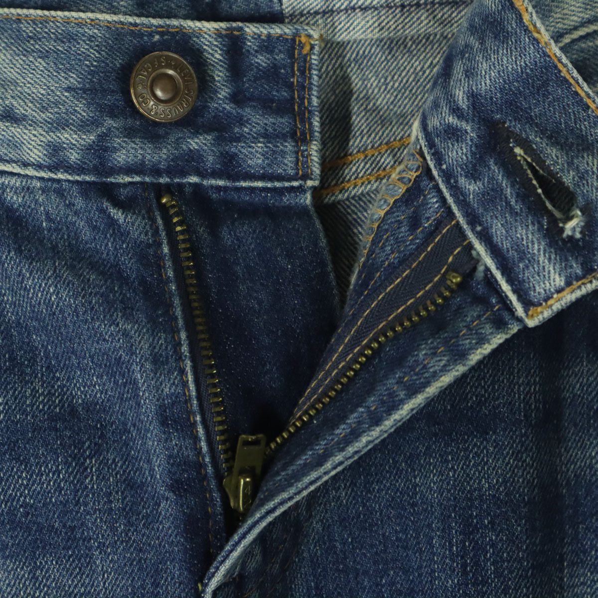 Levi's リーバイス 50-0217 LVC ダメージ加工 スリムデニムパンツ w26 ブルー ヴィンテージクロッシング レディース