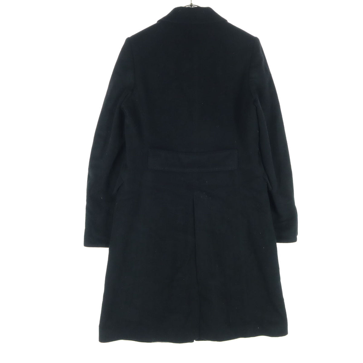 美品 TOMORROWLAND トゥモローランド 日本製 カシミヤ 長袖 ステンカラーコート 38 ブラック レディース