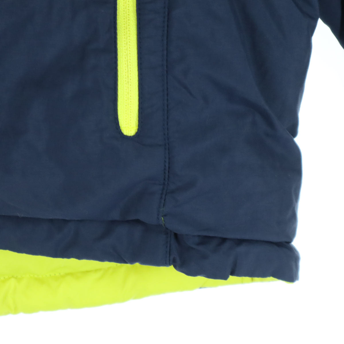 mont-bell モンベル リバーシブル ワンポイントロゴ ツートンカラー 長袖 ダウンジャケット 150 ネイビー キッズ