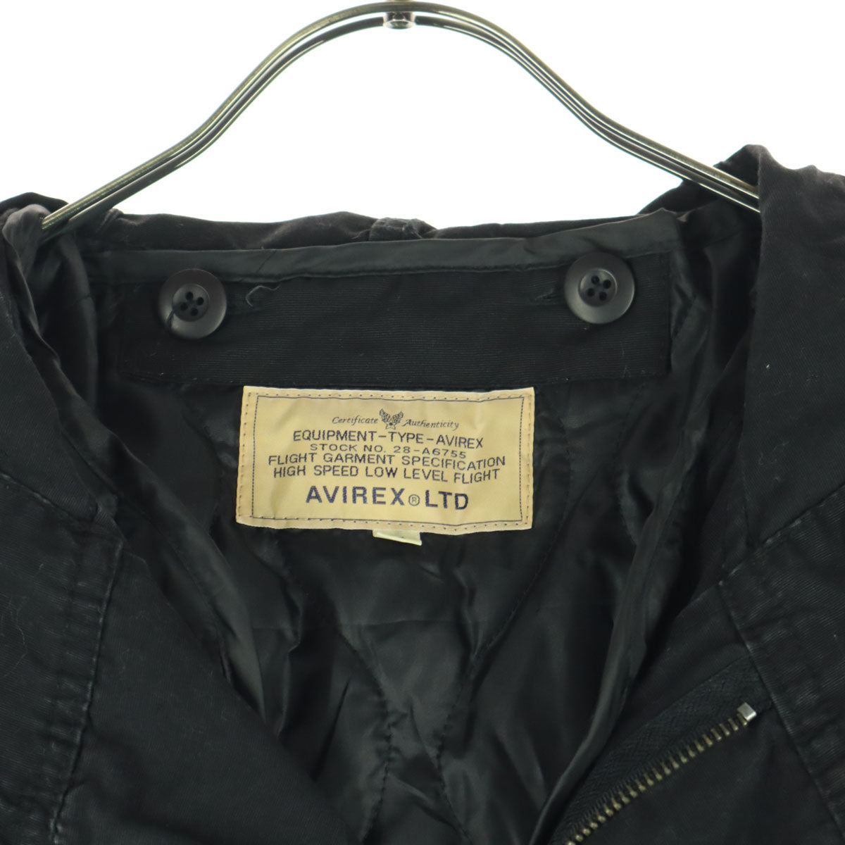 AVIREX アヴィレックス 長袖 モッズコート M ブラック ライナー取外し可 メンズ
