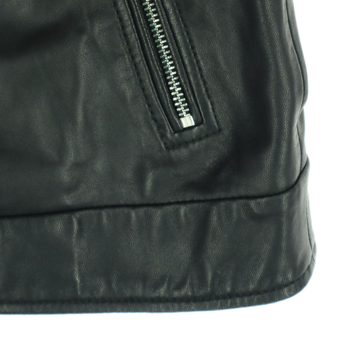 ARMANI EXCHANGE アルマーニエクスチェンジ 長袖 レザー ダブルライダースジャケット S ブラック 羊革 メンズ