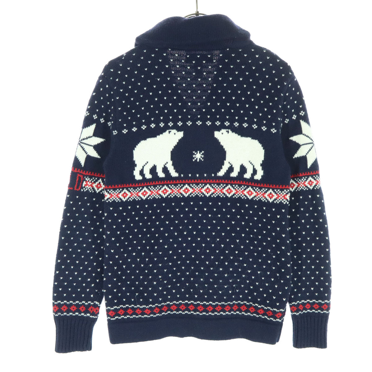 POLO RALPH LAUREN ポロラルフローレン ノルディック柄 長袖 ショールカラー ニットジャケット 150 ネイビー キッズ