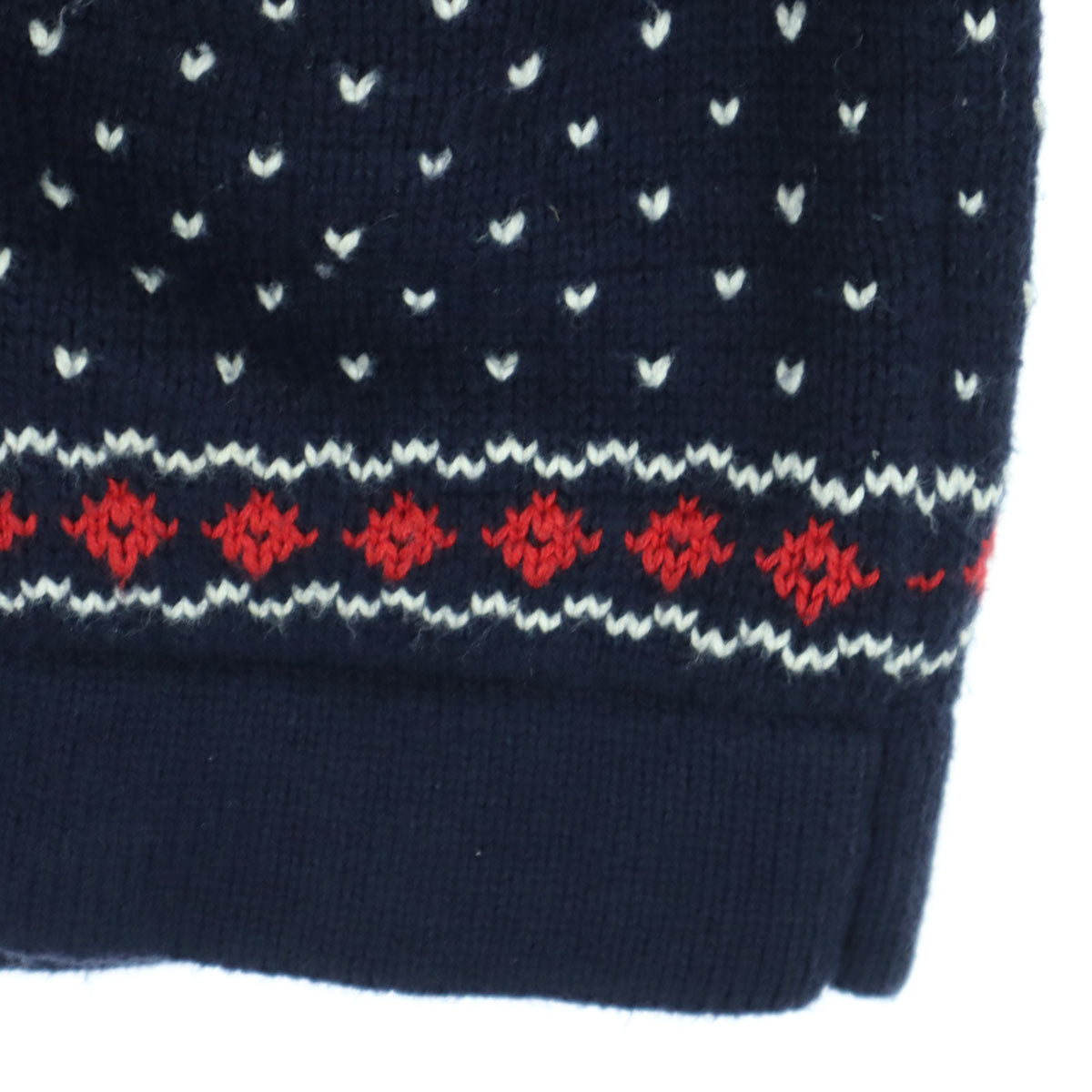 POLO RALPH LAUREN ポロラルフローレン ノルディック柄 長袖 ショールカラー ニットジャケット 150 ネイビー キッズ