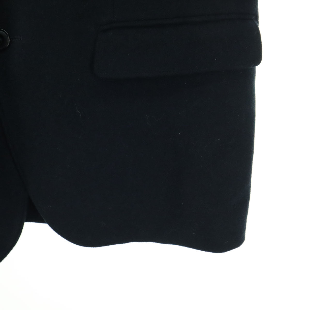 美品 UNIQLO and LEMAIRE ユニクロアンドルメール カシミヤ混 長袖 テーラード ウールジャケット S ブラック メンズ