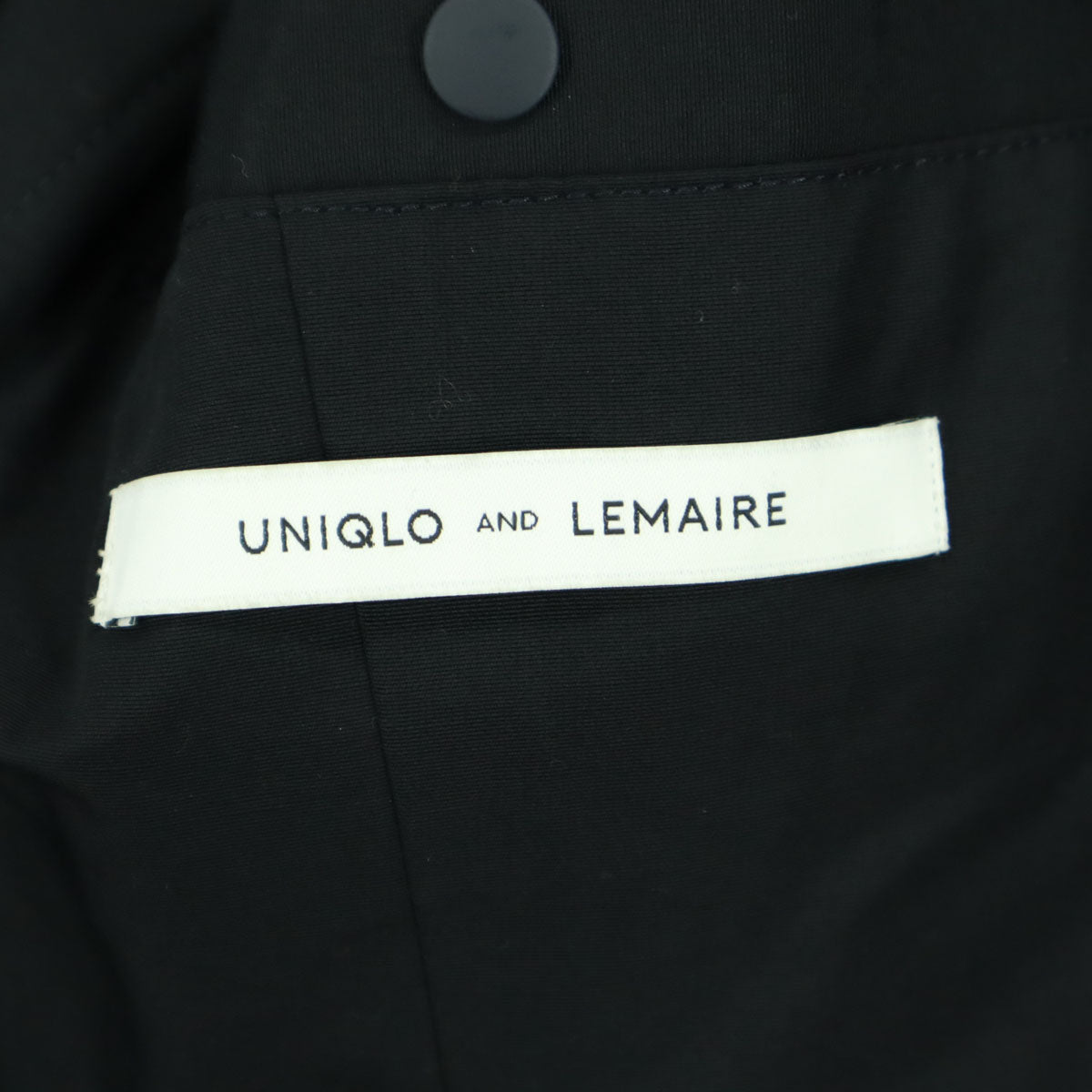 美品 UNIQLO and LEMAIRE ユニクロアンドルメール カシミヤ混 長袖 テーラード ウールジャケット S ブラック メンズ