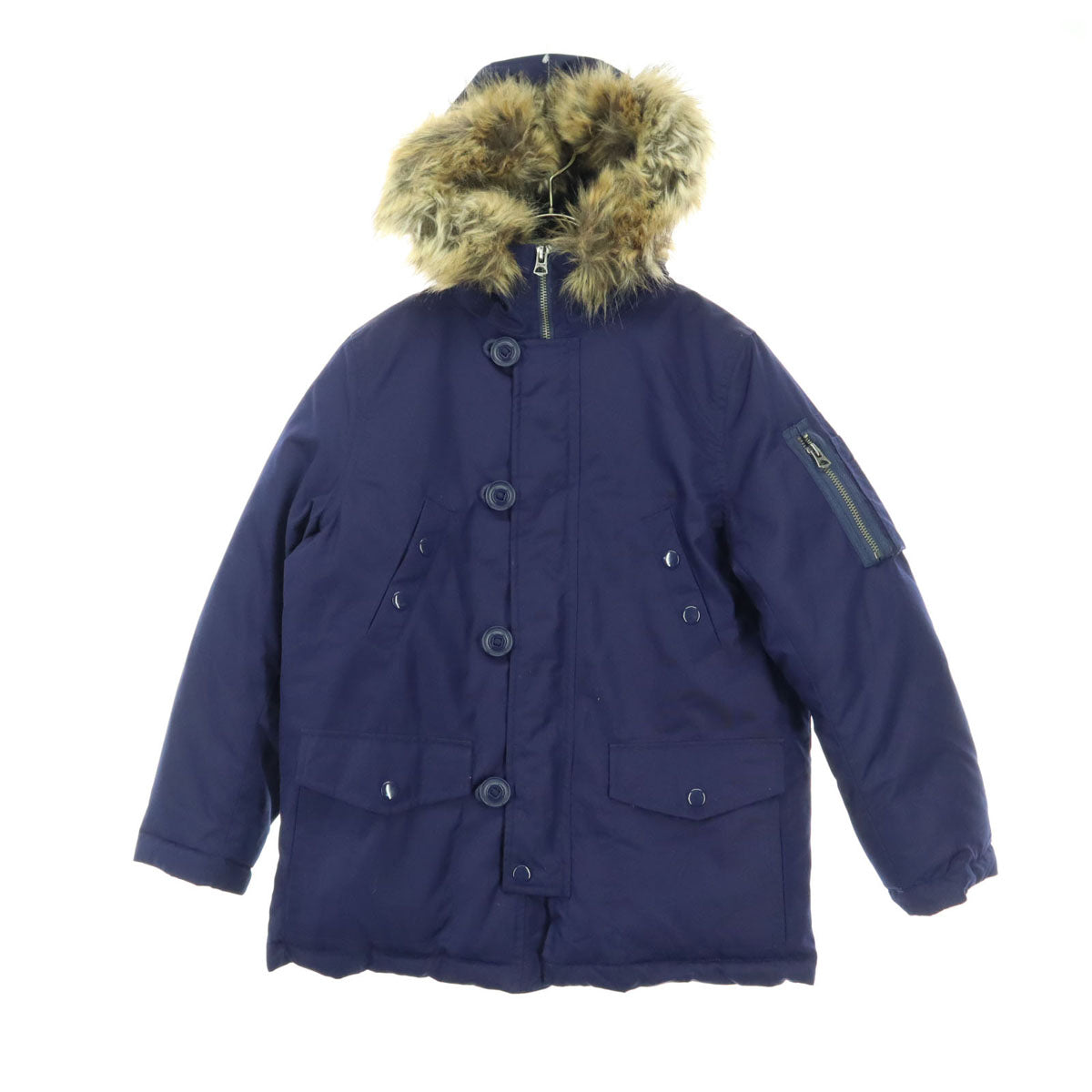 POLO RALPH LAUREN ポロラルフローレン 長袖 N-3Bタイプ ダウンジャケット 140 ネイビー ミリタリー風 キッズ