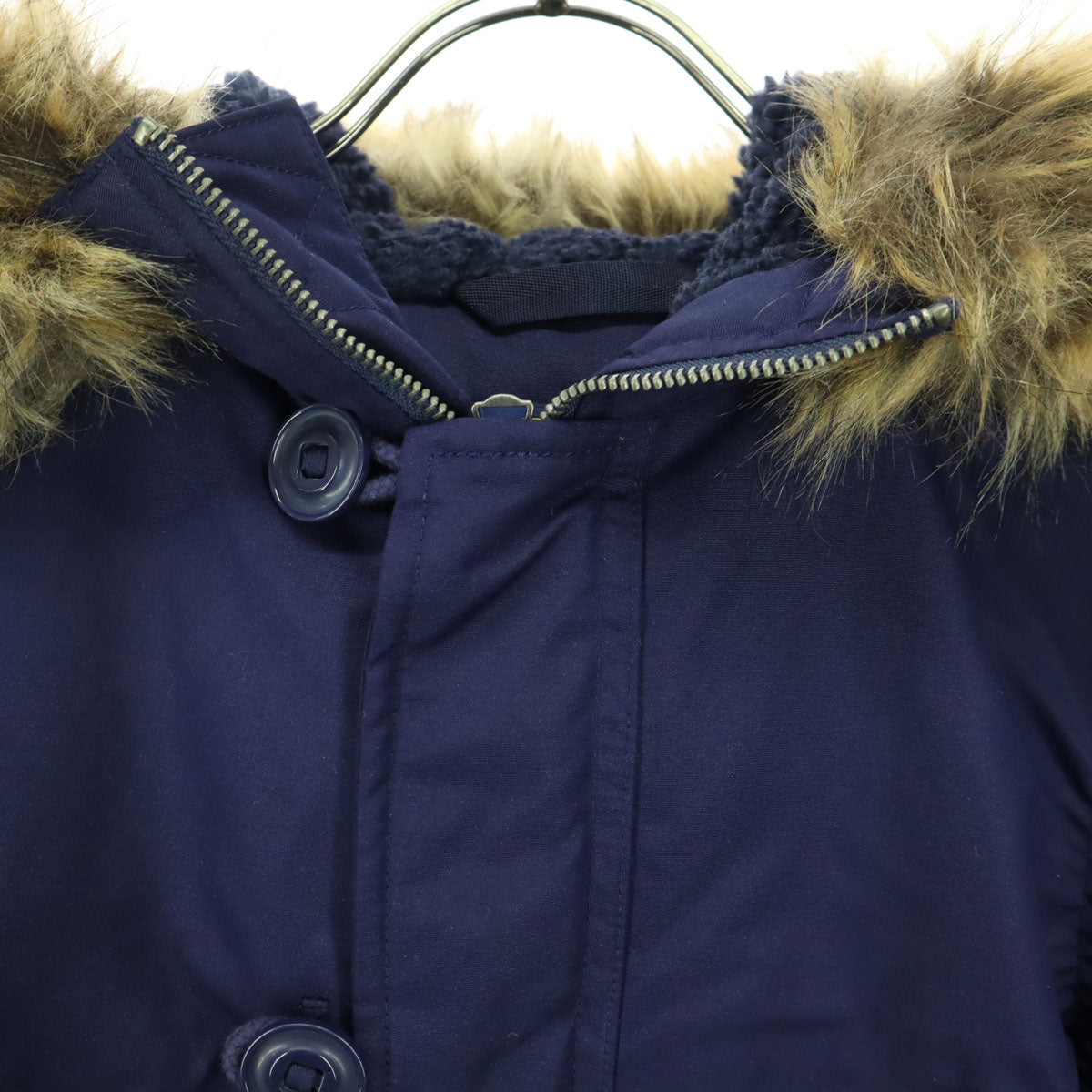 POLO RALPH LAUREN ポロラルフローレン 長袖 N-3Bタイプ ダウンジャケット 140 ネイビー ミリタリー風 キッズ