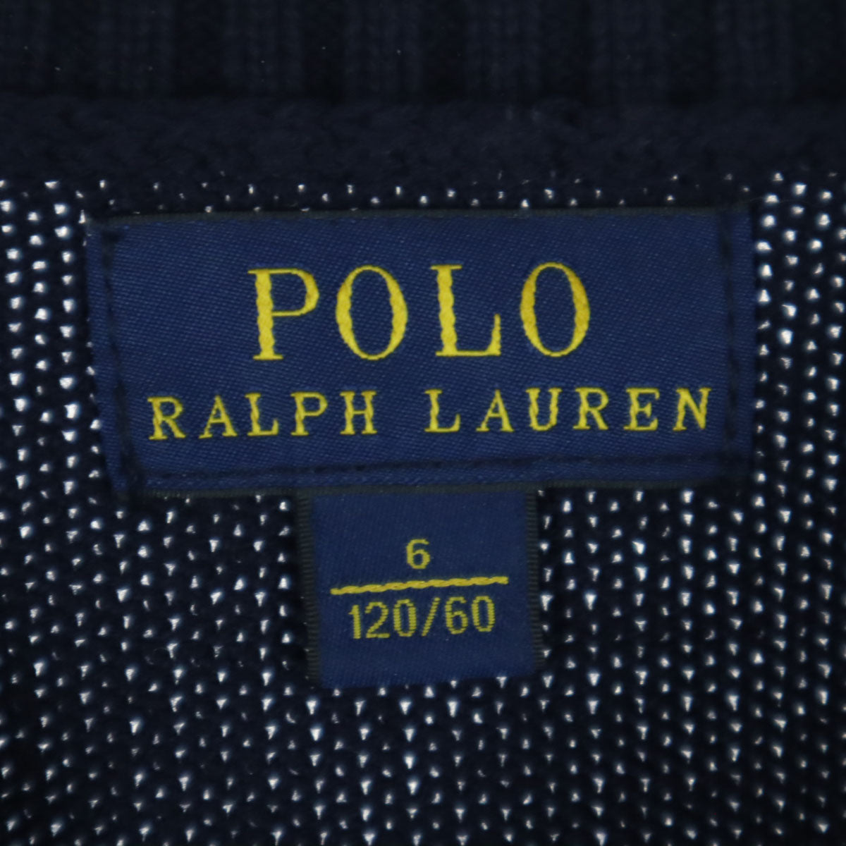 POLO RALPH LAUREN ポロラルフローレン 動物柄 長袖 コットン ニット 120 ネイビー キッズ