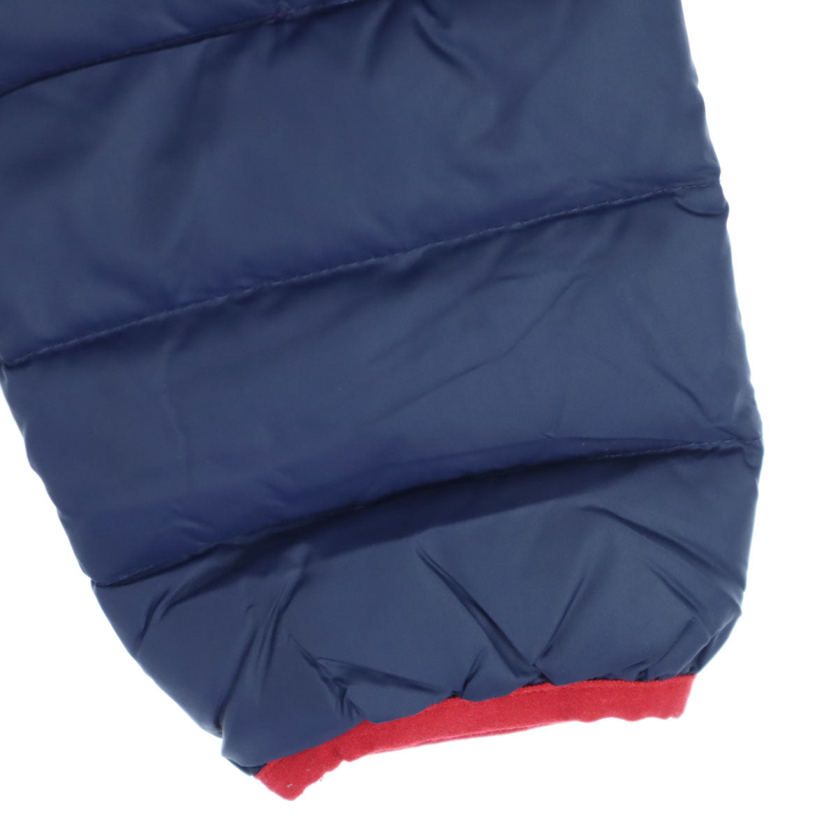 POLO RALPH LAUREN ポロラルフローレン ワンポイントロゴ ツートンカラー 長袖 ダウンジャケット 10-12 ネイビー キッズ