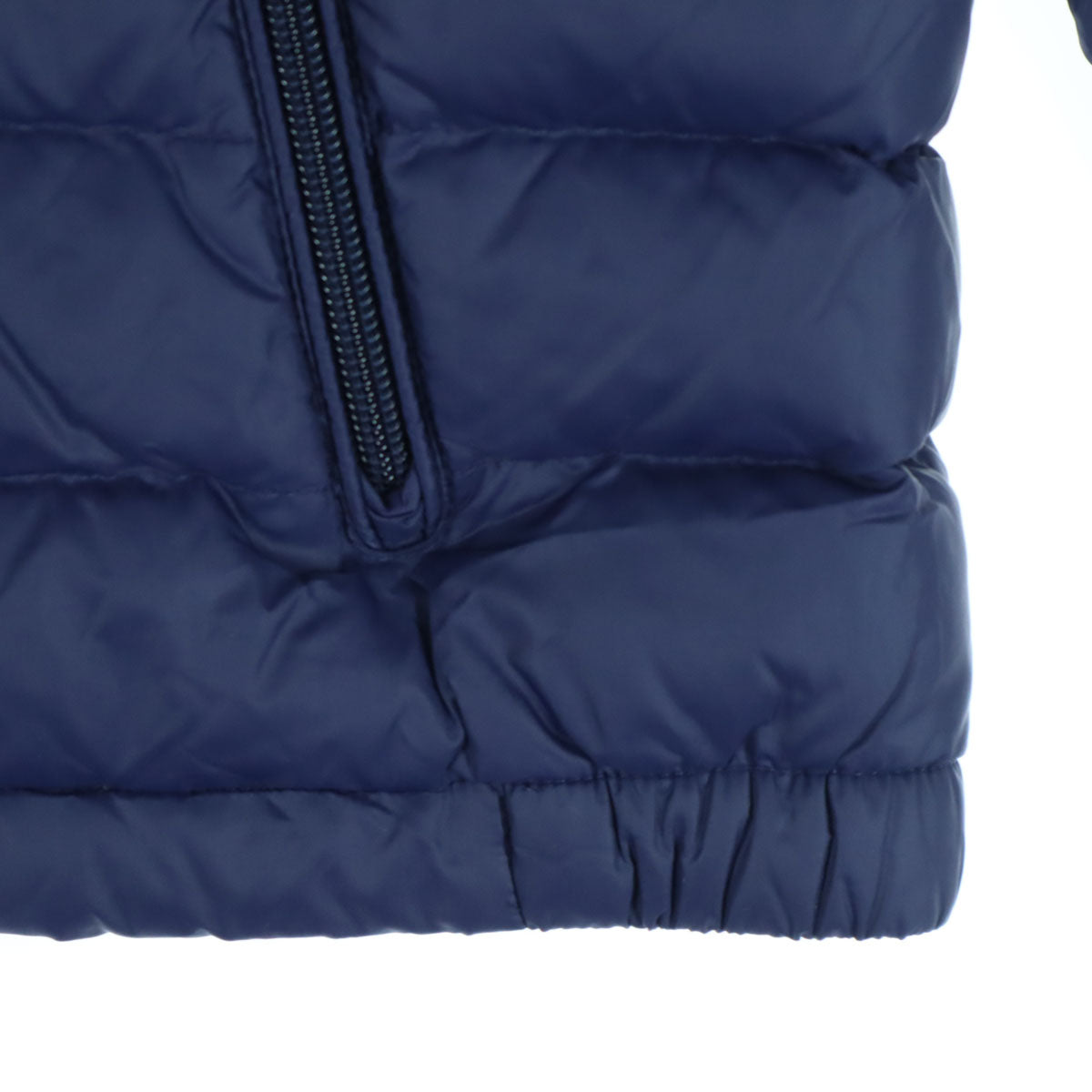 POLO RALPH LAUREN ポロラルフローレン ワンポイントロゴ ツートンカラー 長袖 ダウンジャケット 10-12 ネイビー キッズ
