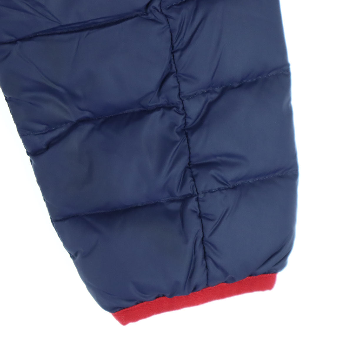 POLO RALPH LAUREN ポロラルフローレン ワンポイントロゴ ツートンカラー 長袖 ダウンジャケット 10-12 ネイビー キッズ