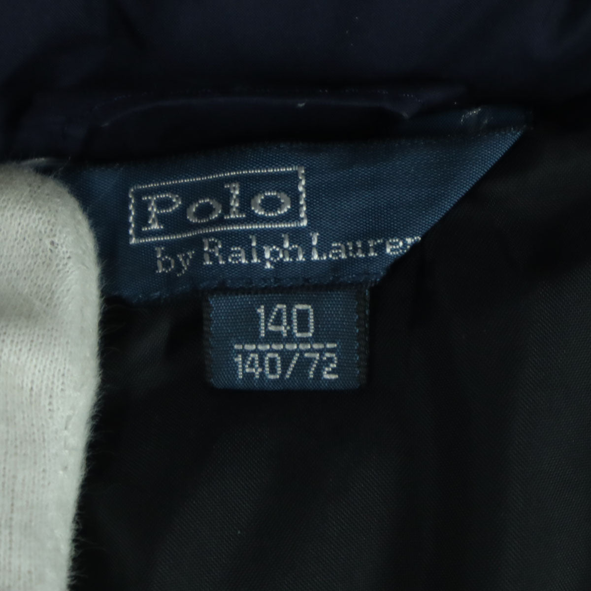 美品 Polo by Ralph Lauren ポロバイラルフローレン 長袖 ダウンジャケット 140 ネイビー キッズ