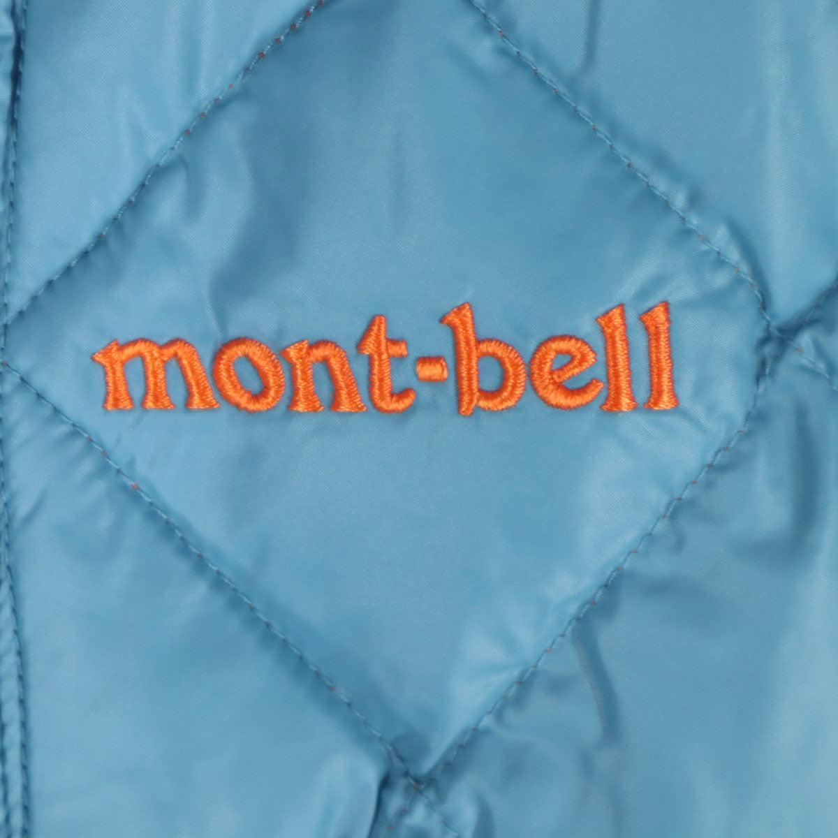 美品 mont-bell モンベル リバーシブル 長袖 ダウンジャケット 90 ブルー系 オレンジ キッズ