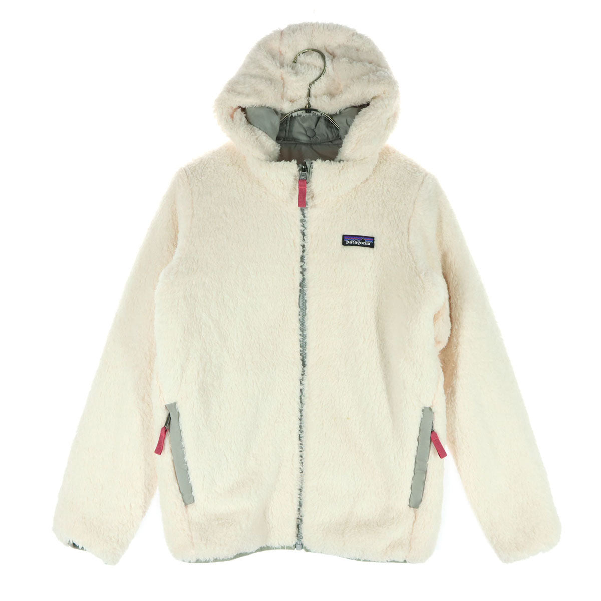 patagonia パタゴニア リバーシブル 長袖 フリース 中綿ジャケット L12 グレー系 STY68180 ピンク キッズ