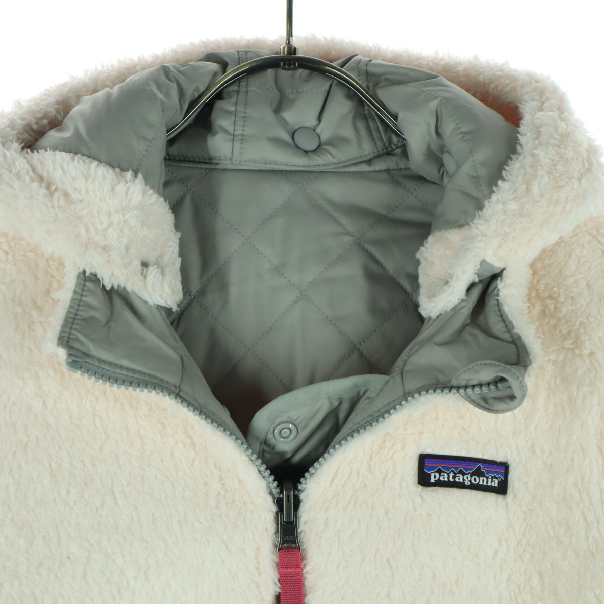 patagonia パタゴニア リバーシブル 長袖 フリース 中綿ジャケット L12 グレー系 STY68180 ピンク キッズ