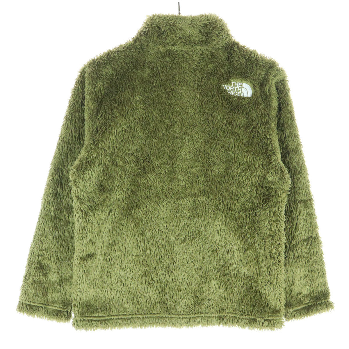 美品 THE NORTH FACE ノースフェイス 長袖 フリースジャケット 140 グリーン系 NAJ72045 キッズ