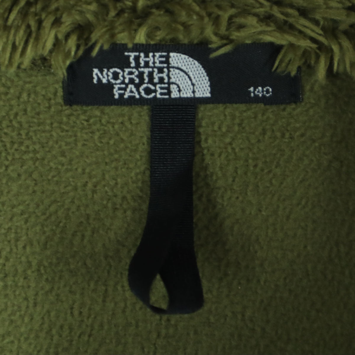 美品 THE NORTH FACE ノースフェイス 長袖 フリースジャケット 140 グリーン系 NAJ72045 キッズ
