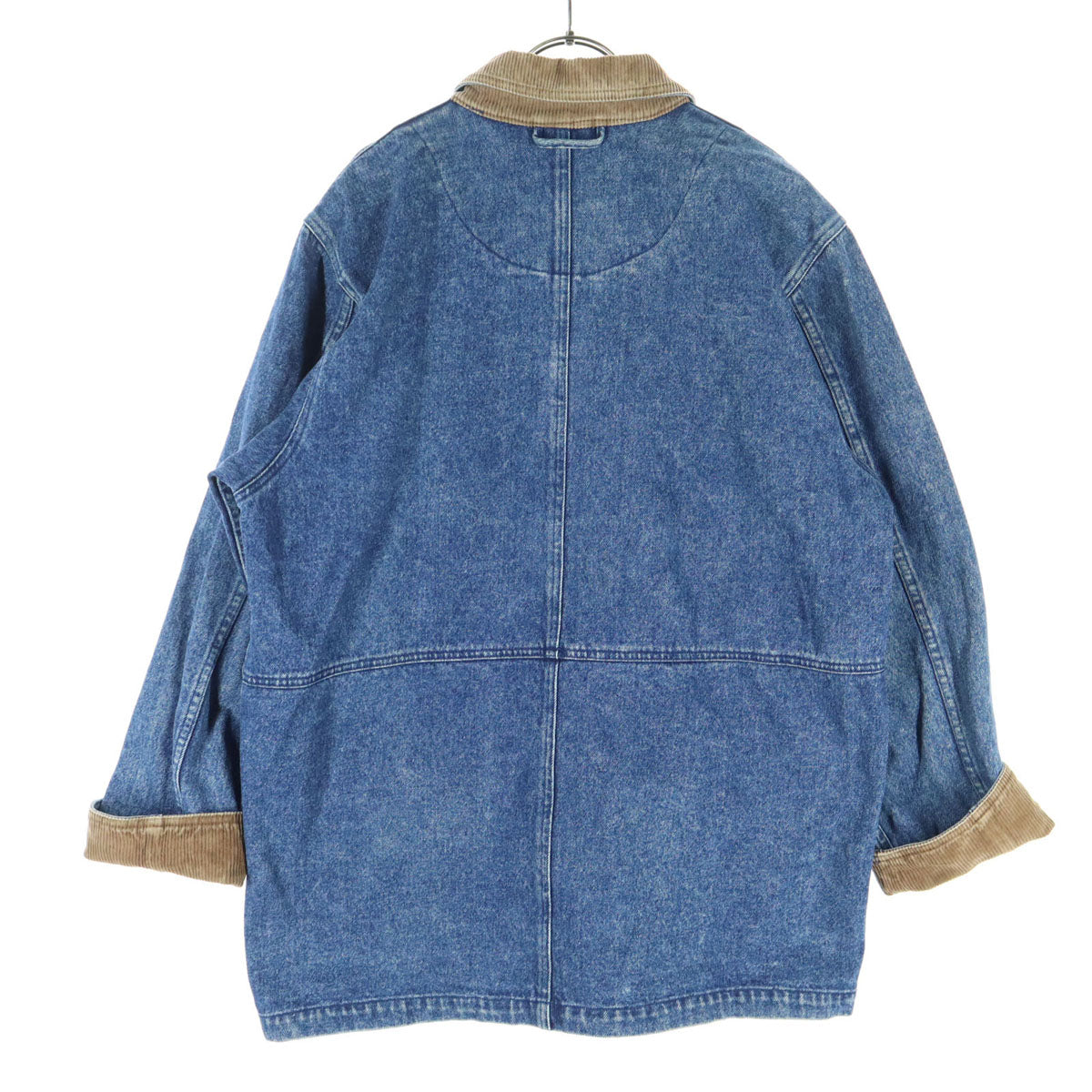 boundary waters バウンダリーウォーターズ 90s オールド 長袖 コーデュロイ切替 デニムジャケット 1X ブルー系 レディース