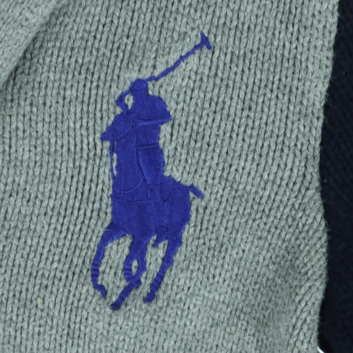 RALPH LAUREN ラルフローレン ビッグポニー 長袖 ショールカラー カーディガン 110 グレー キッズ
