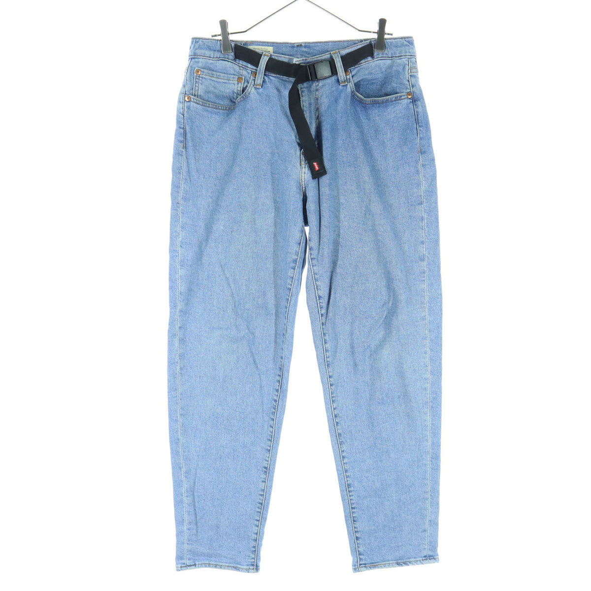 Levi's PREMIUM リーバイス プレミアム ベルト付き テーパードデニムパンツ w31 ライトブルー メンズ