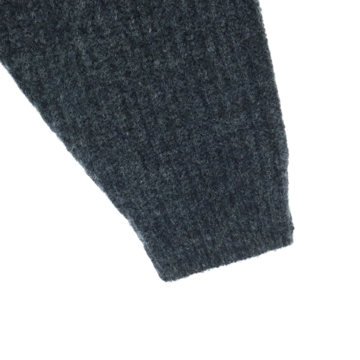 美品 UNFILO アンフィーロ 長袖 ウール混 モヘヤ混 ニット XL ネイビー メンズ