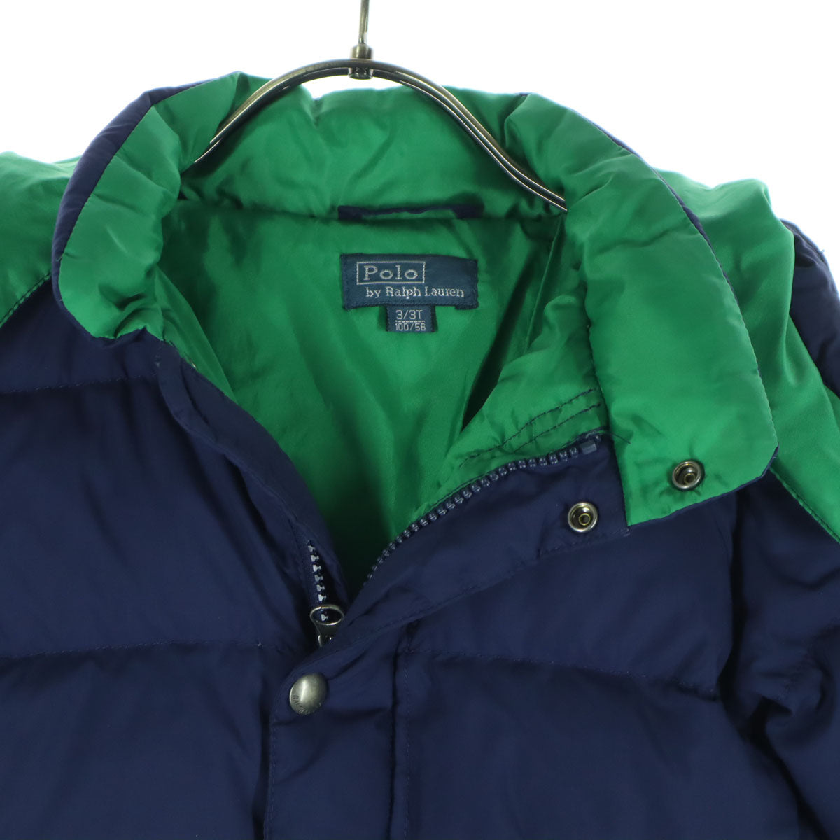 Polo by Ralph Lauren ポロバイラルフローレン ワンポイントロゴ 長袖 ダウンパーカー 3T ネイビー キッズ