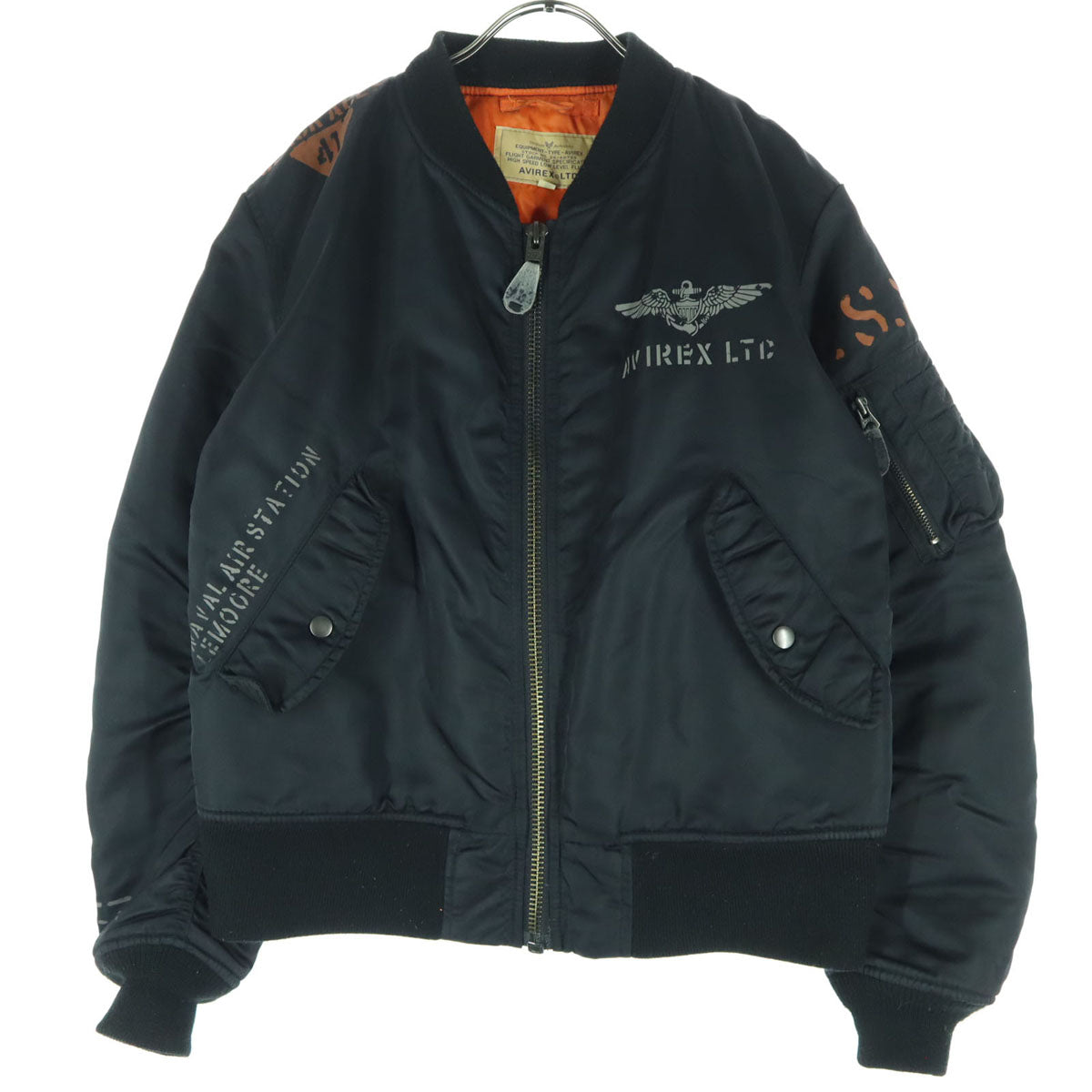 AVIREX アビレックス 長袖 MA-1 ブルゾン M ブラック メンズ