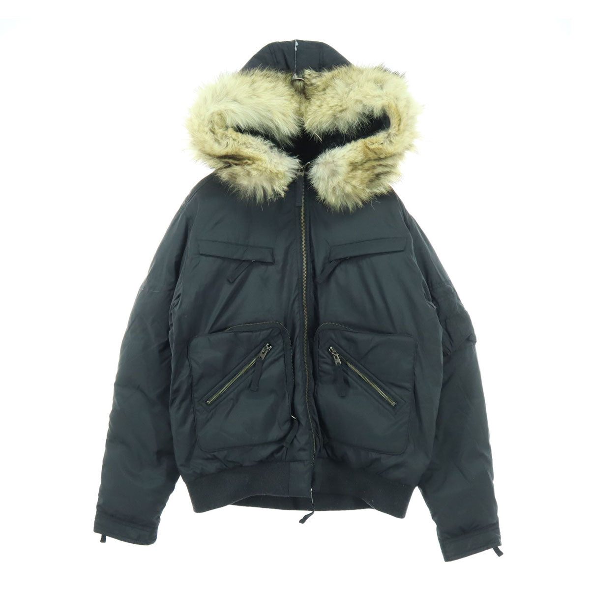 RALPH LAUREN ラルフローレン 長袖 ミリタリー風 ダウンジャケット 5f ブラック フライト レディース