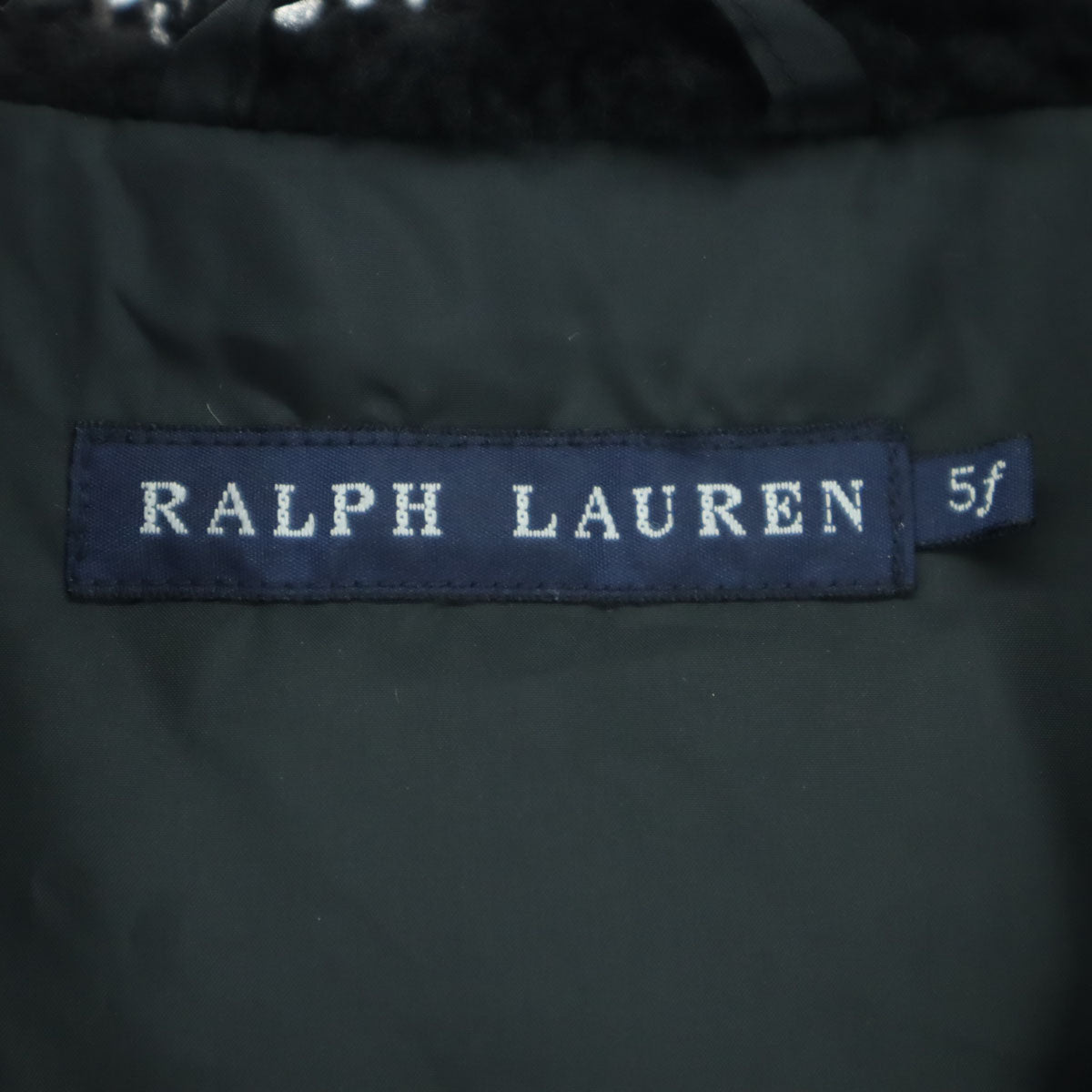 RALPH LAUREN ラルフローレン 長袖 ミリタリー風 ダウンジャケット 5f ブラック フライト レディース